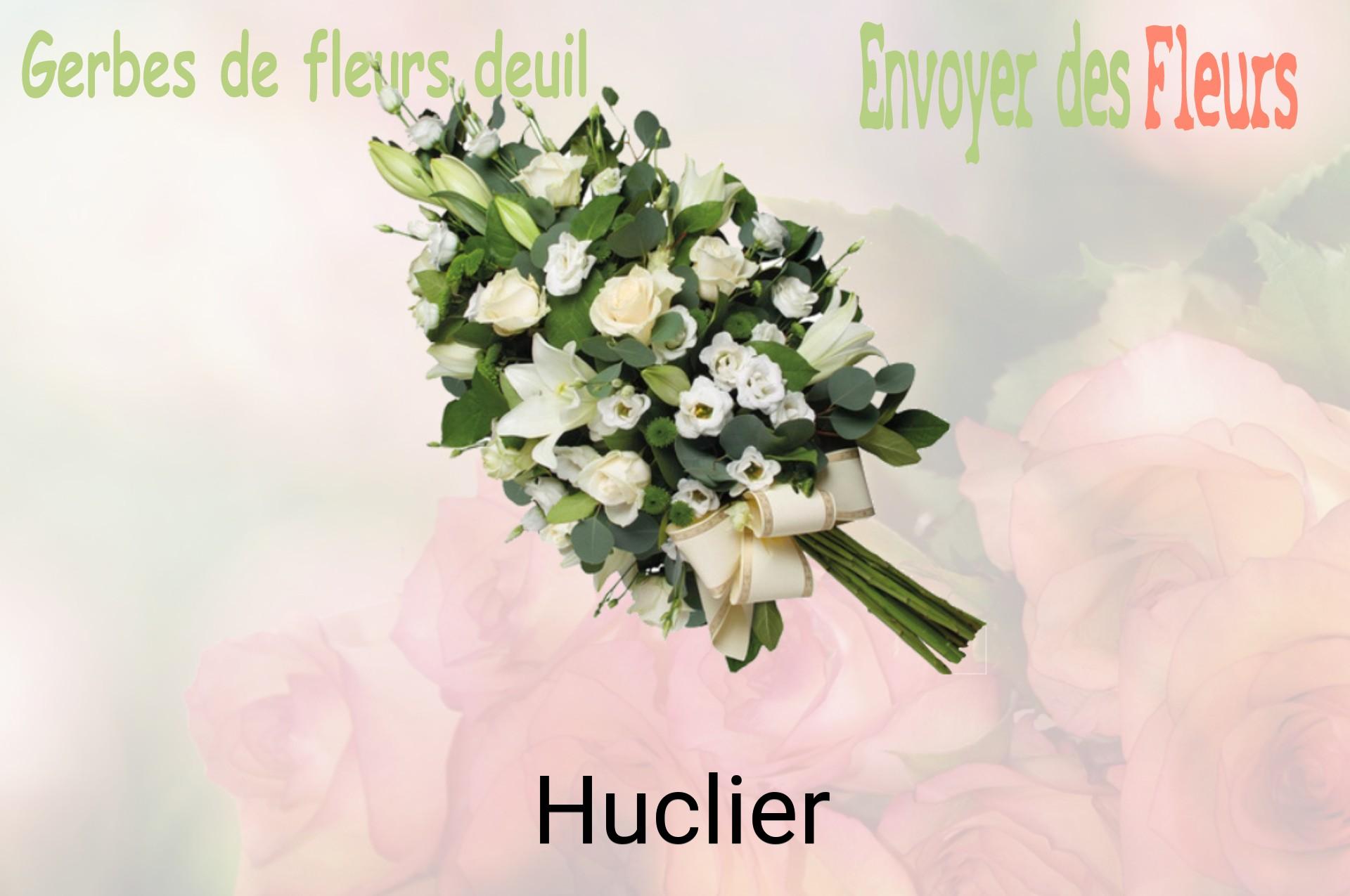 Gerbe de fleurs de deuil livrée à Huclier